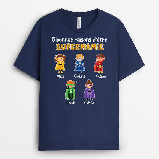 2019AFR1 t shirt 3 bonnes raisons detre super maman personnalise