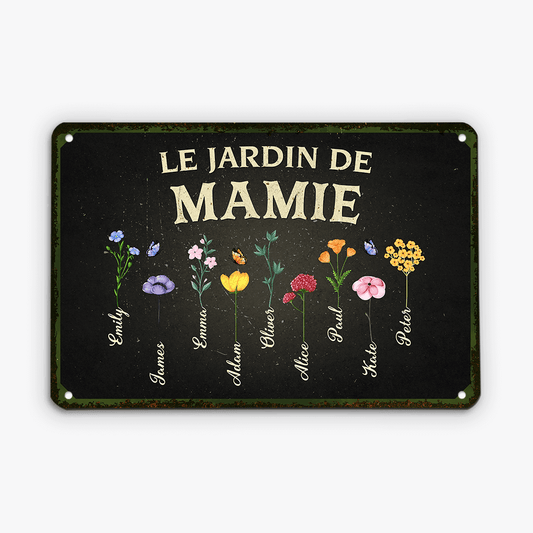 2021EFR1 plaque jardin fleurs de mamie maman personnalisee_a61edfc3 24cc 40e7 b8ae 08eb610d0de5