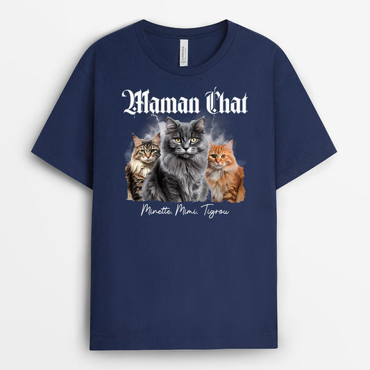 2022AFR1 t shirt papa chat maman chat personnalise