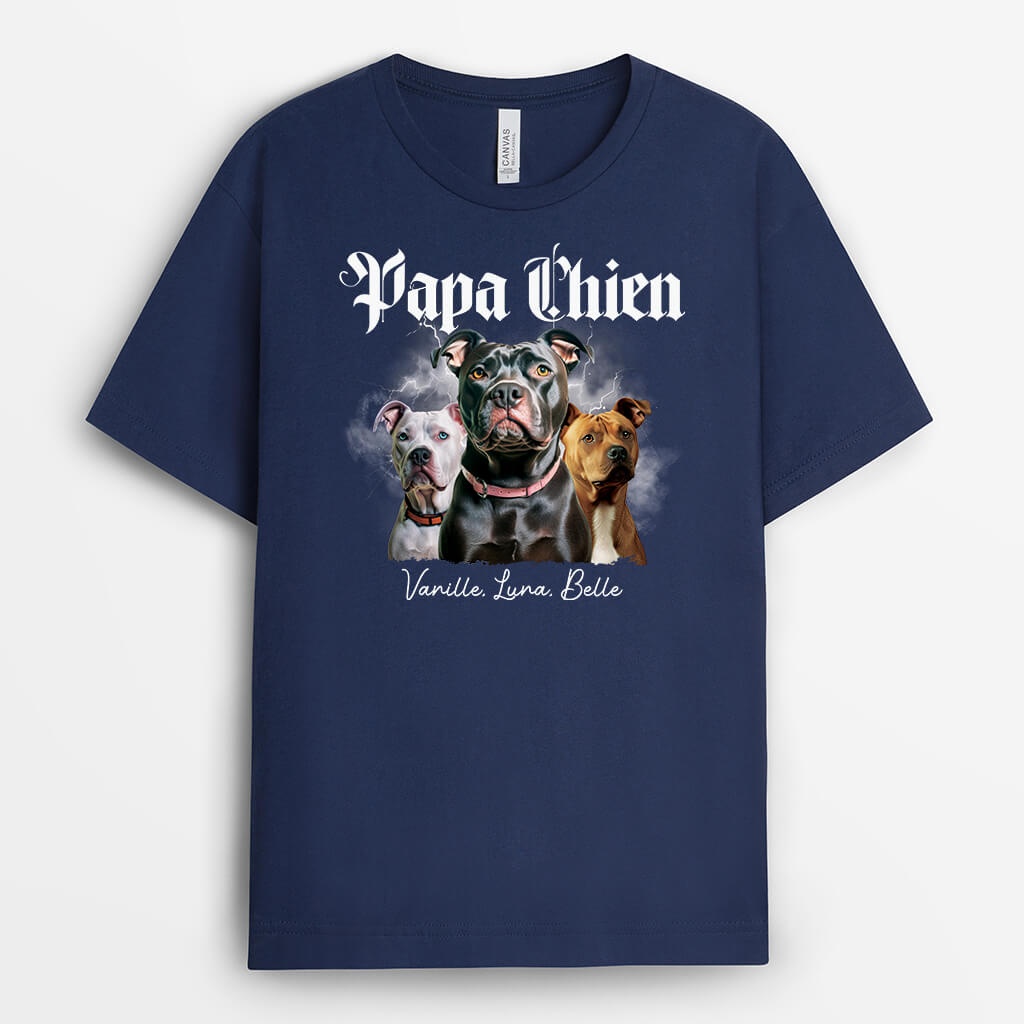 2022AFR2 t shirt papa chien maman chien hunde personnalise