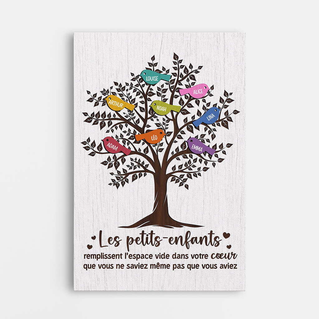 2026CFR1 toile les petits enfants version oiseaux personnalisee