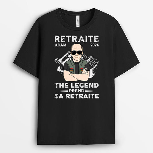 2038AFR1 t shirt legende retraite personnalise