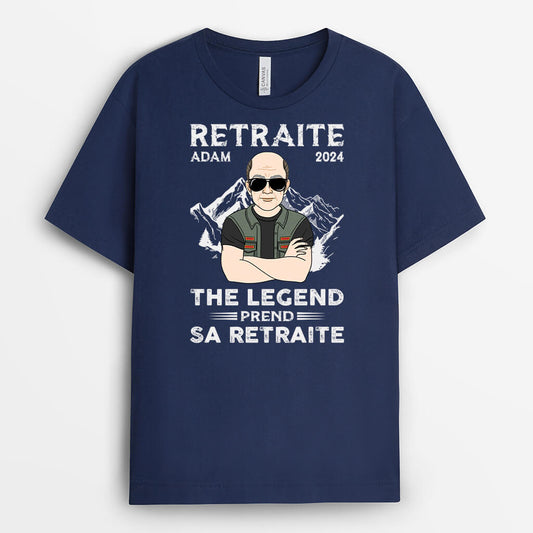 2038AFR2 t shirt legende retraite personnalise