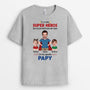 2040AFR2 t shirt super papa heros personnalise