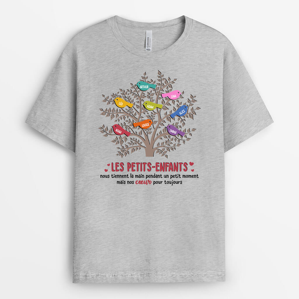 2042AFR2 t shirt les petits enfants oiseaux personnalise