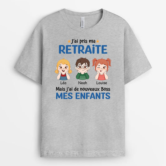 2043AFR2 t shirt jai de nouveaux boss mes enfants personnalise