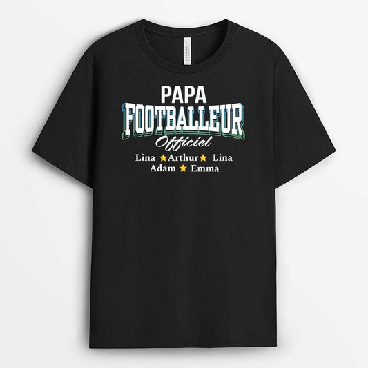 2067AFR1 t shirt papa footballeur officiel personnalise