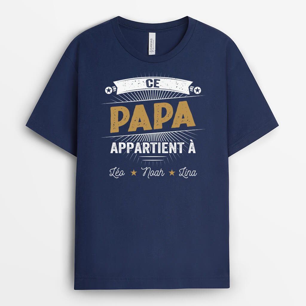 2081AFR1 t shirt ce papa papy star appartient a personnalise