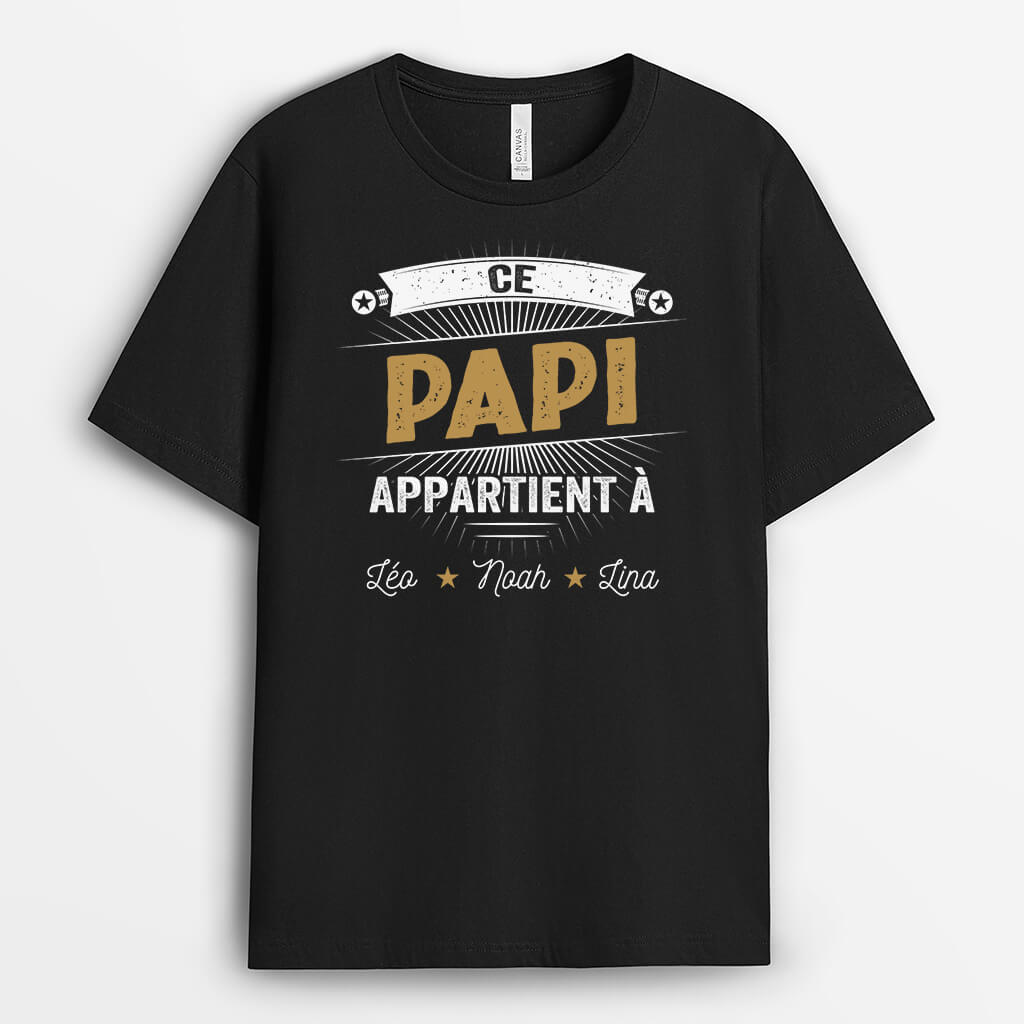 2081AFR2 t shirt ce papa papy star appartient a personnalise