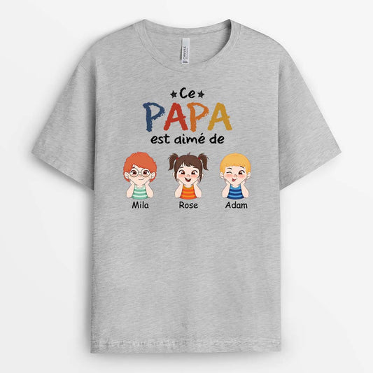 2100AFR2 t shirt ce papa papy est aime de personnalise