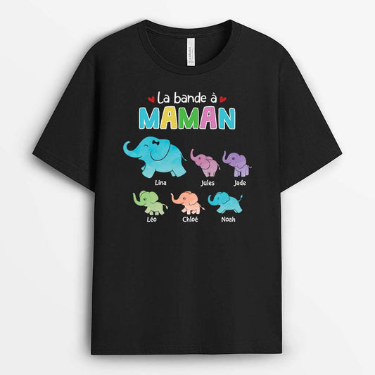 2109AFR1 t shirt la bande a maman mamie elephant personnalise