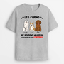 2124AFR1 t shirt les chiens me rendent heureux empreinte personnalise