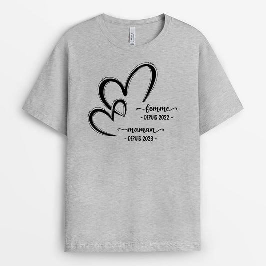 2128AFR2 t shirt mariee maman mamie est personnalise