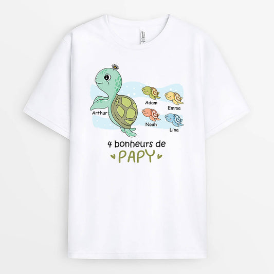 2129AFR1 t shirt raisons pour lesquelles jadore etre papa papy tortue personnalise