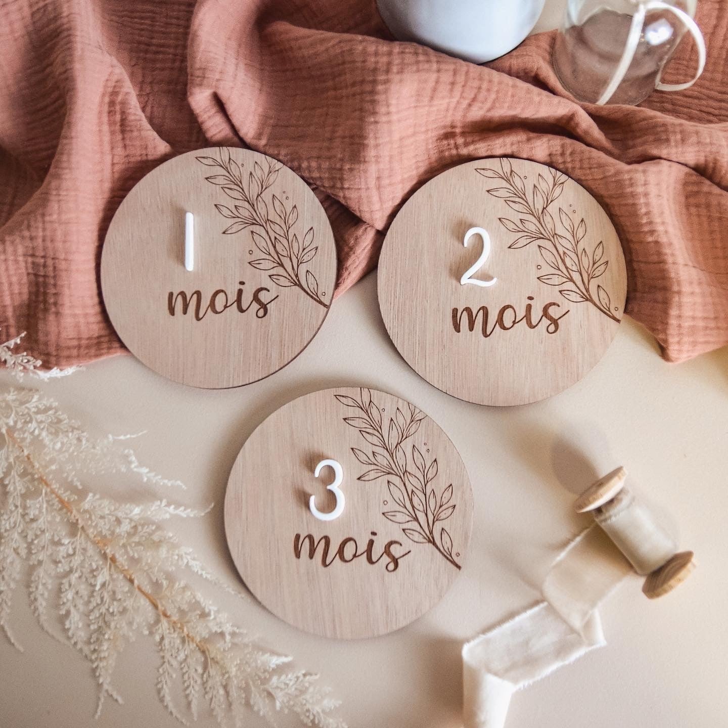 Cartes étapes bébé - idee cadeau gender reveal