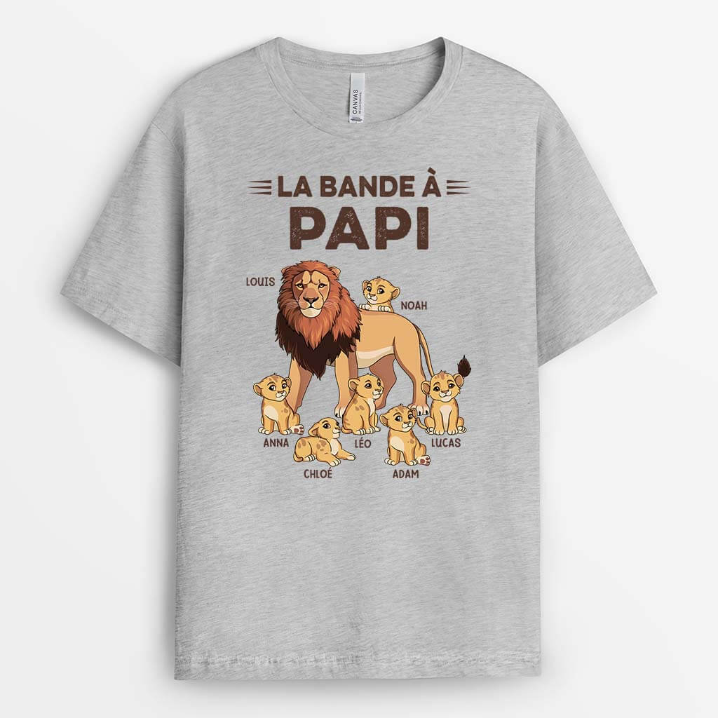 T-shirt La Bande À Papa Lion Version Blanc Personnalisé - Cadeau Plus