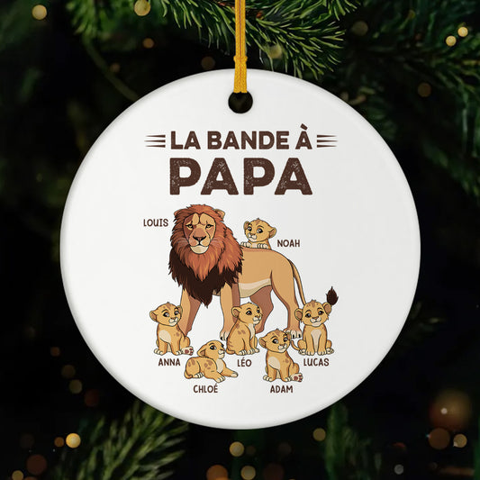 2137OFR1 ornement ceramique personnalise la bande a papy lion 2137o6l8b