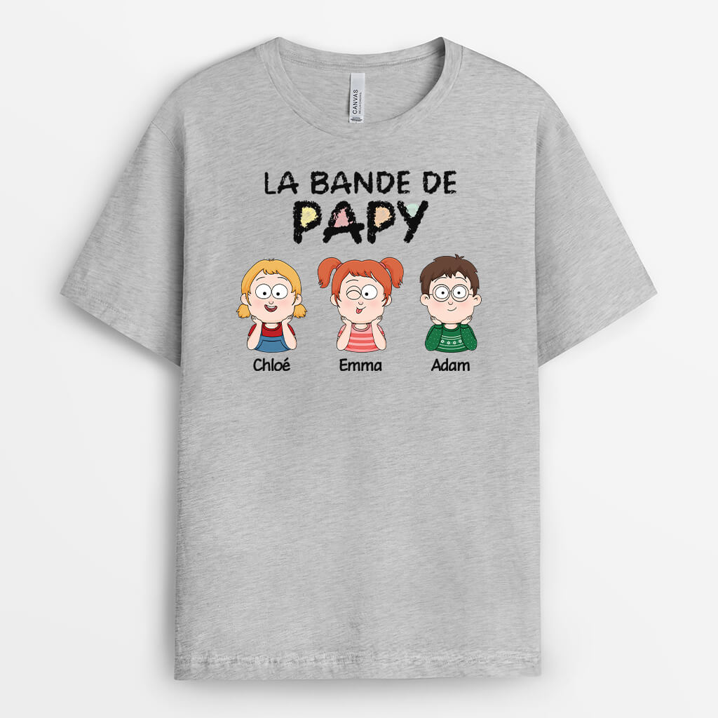 2140AFR1 t shirt la bande a papa papy etoile personnalise