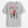 2152AFR2 t shirt amour version mignonne personnalise