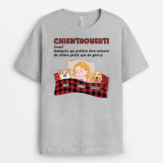 2157AFR2 t shirt chientroverti personnalise