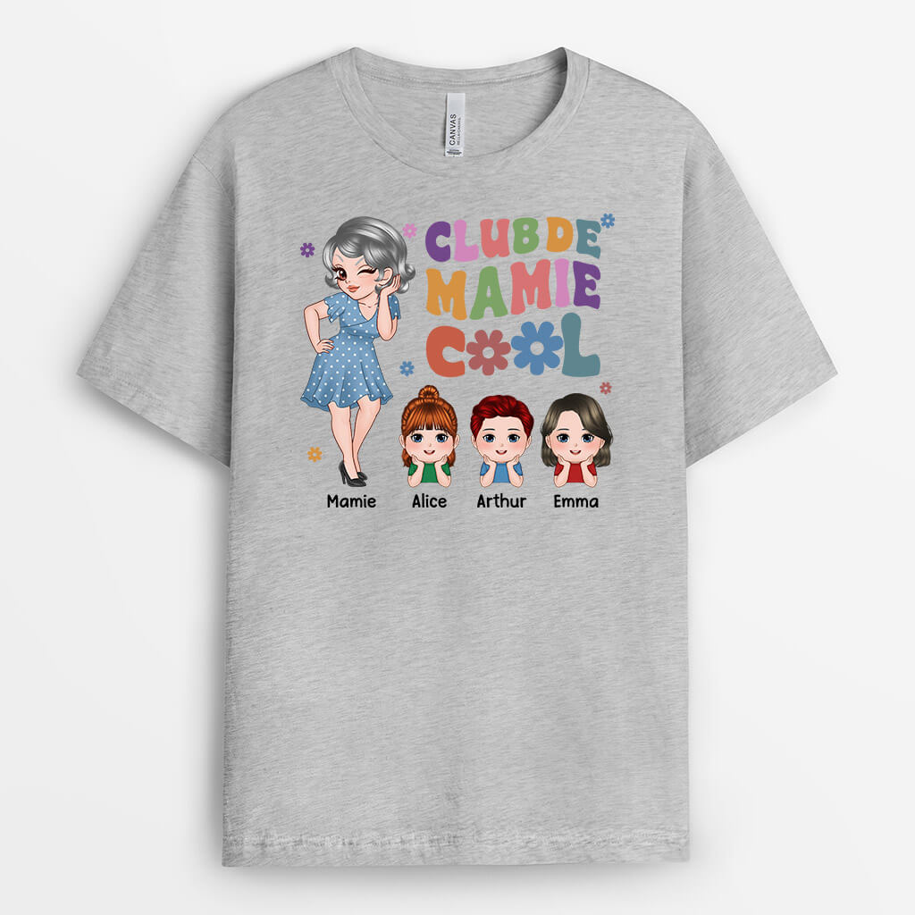 2159AFR2 t shirt club de maman mamie cool personnalise