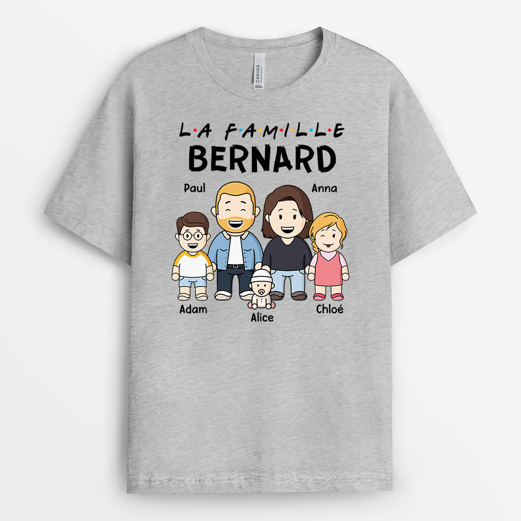 2160AFR2 t shirt famille de _nom_ personnalise