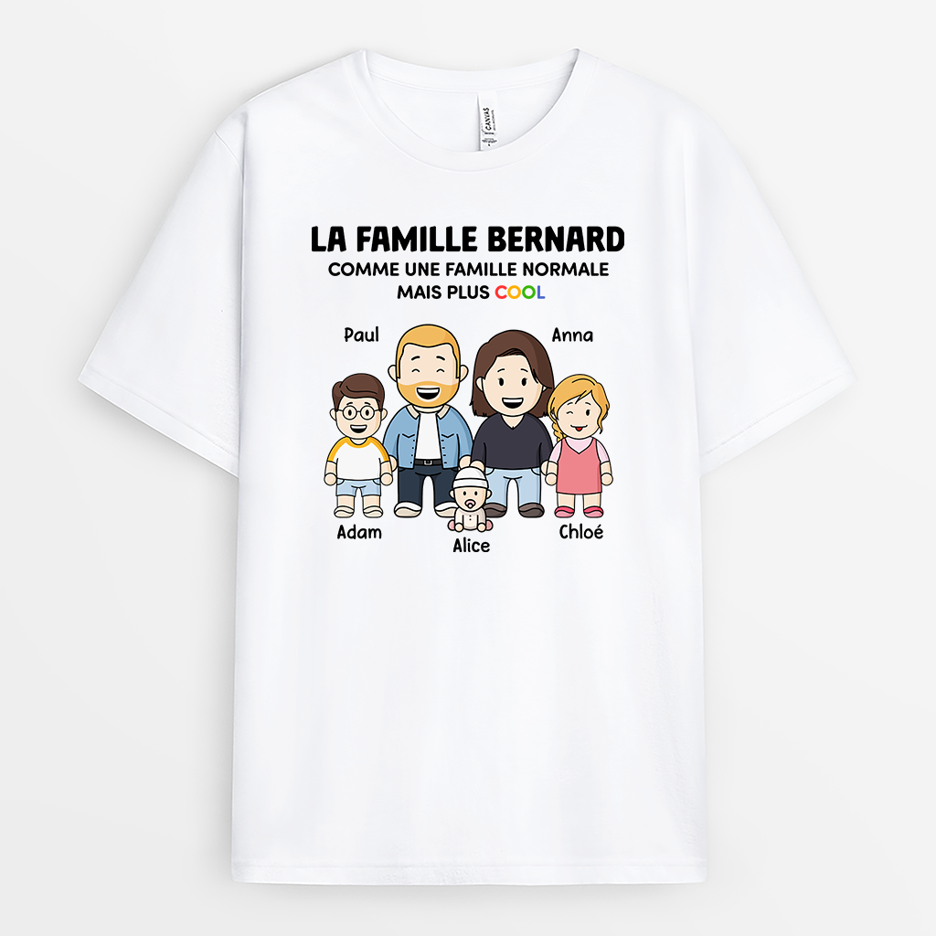 2161AFR2 t shirt comme une famille normale mais plus cool personnalise