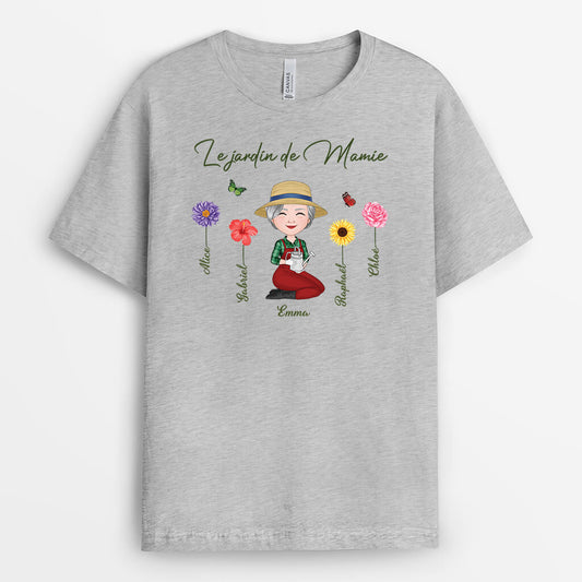 2185FR1 t shirt le jardin de mamie colore personnalise