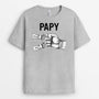 2188AFR2 t shirt papa bosses de poing monochrome version blanc personnalise