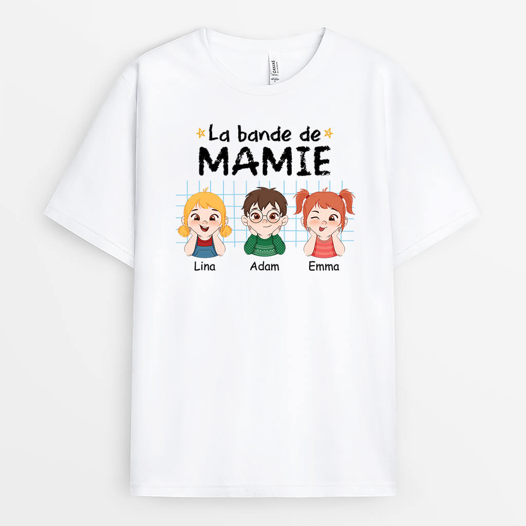 2190AFR1 t shirt la bande a maman carreaux personnalise