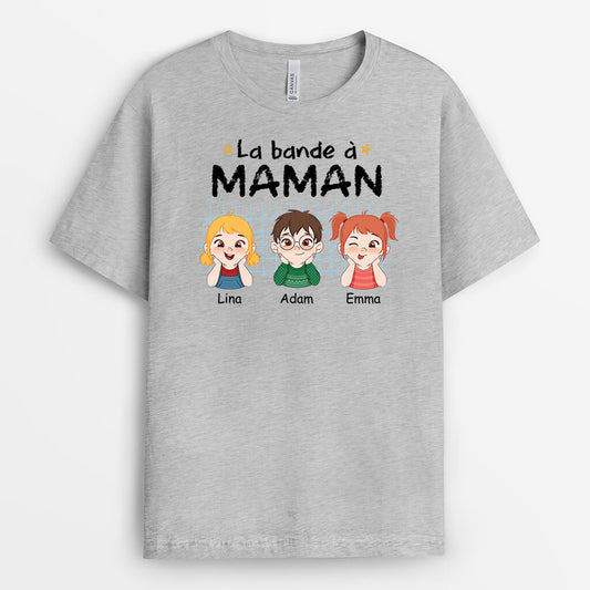 2190AFR2 t shirt la bande a maman carreaux personnalise