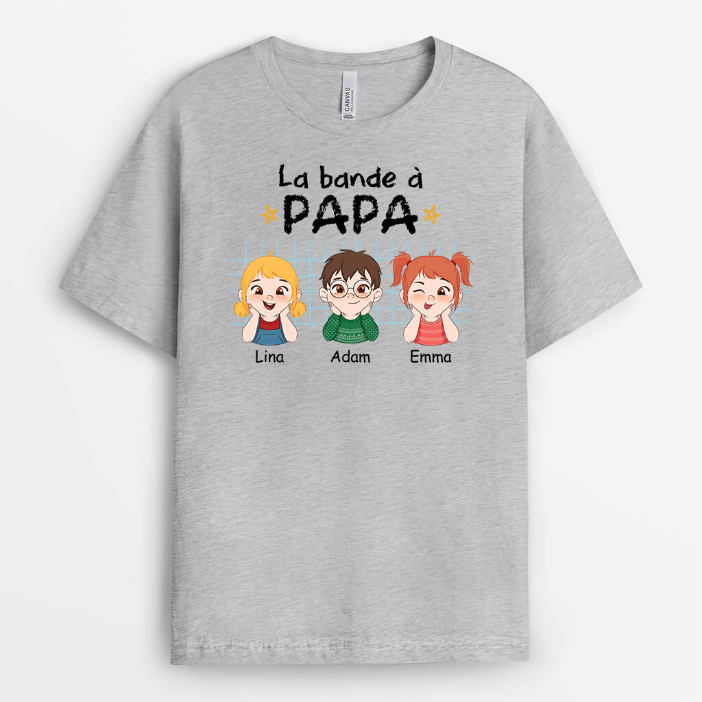 2190AFR2 t shirt la bande a papa papy carreaux personnalise