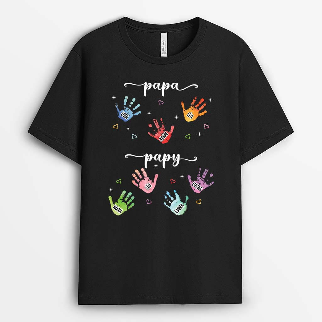 2194FR2 t shirt maman mamie coeurs et mains personnalise