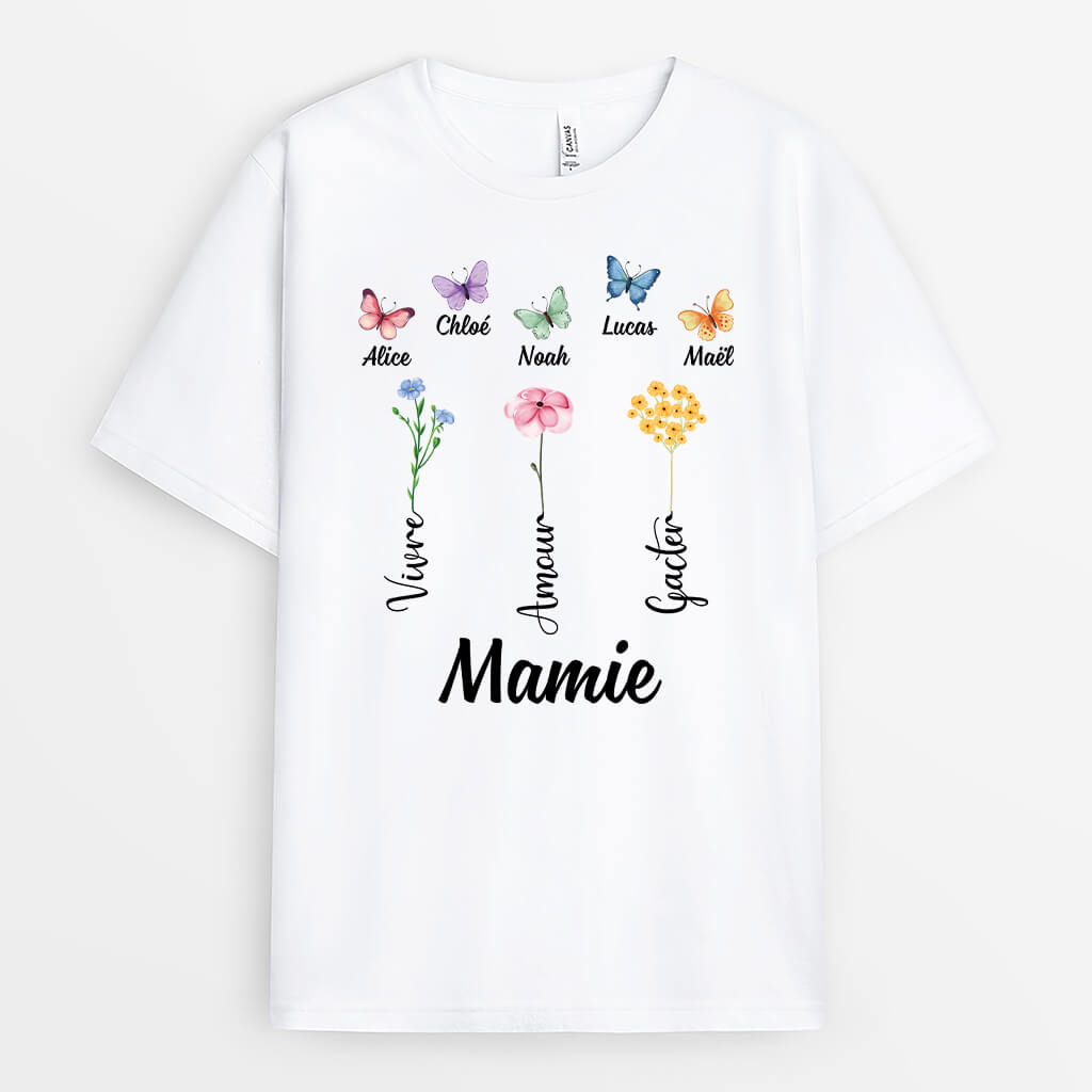 2200AFR1 t shirt mamie papillons elegants personnalise