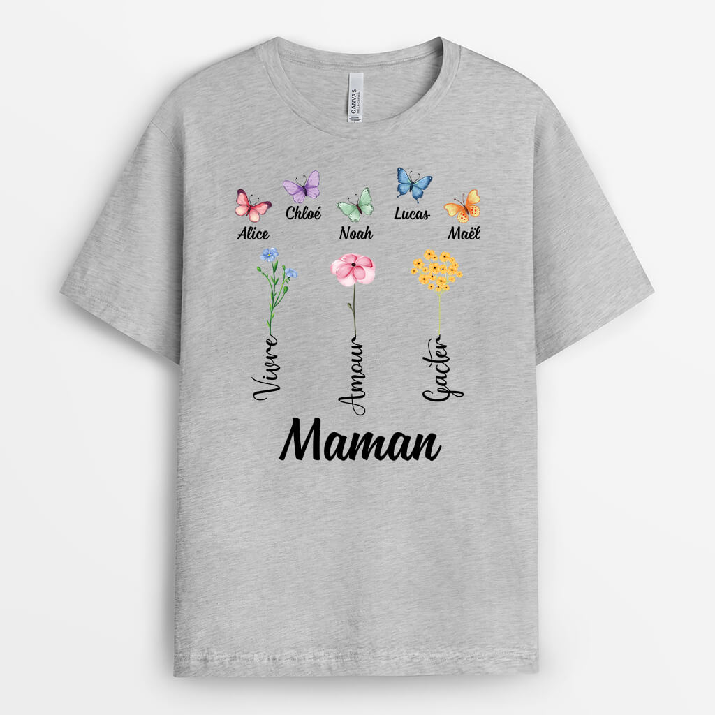 2200AFR2 t shirt mamie papillons elegants personnalise