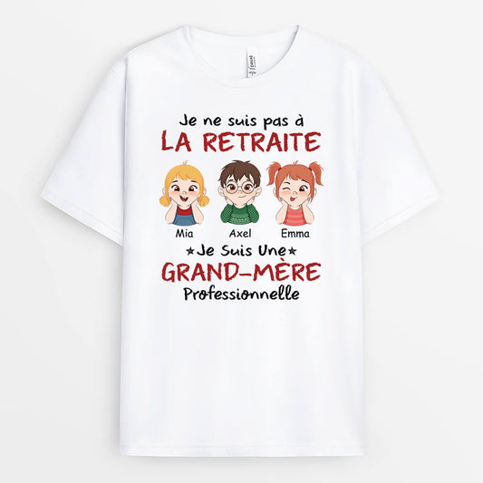 2206AFR1 t shirt je ne suis pas a la retraite je suis un pere professionnel personnalise