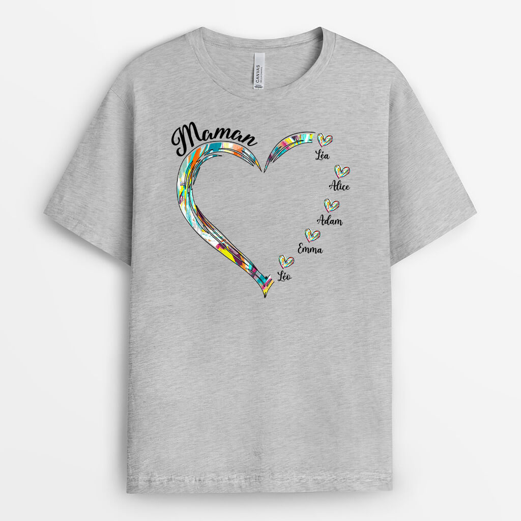 2221AFR1 t shirt maman coeur palette de couleur personnalise_2