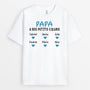 2225AFR1 t shirt papa et ses petits coeurs personnalise