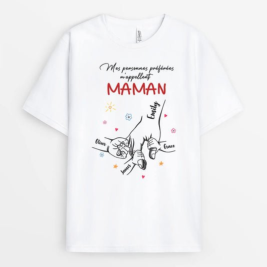 2228AFR1 t shirt mes personnes preferees mappellent mamie personnalise