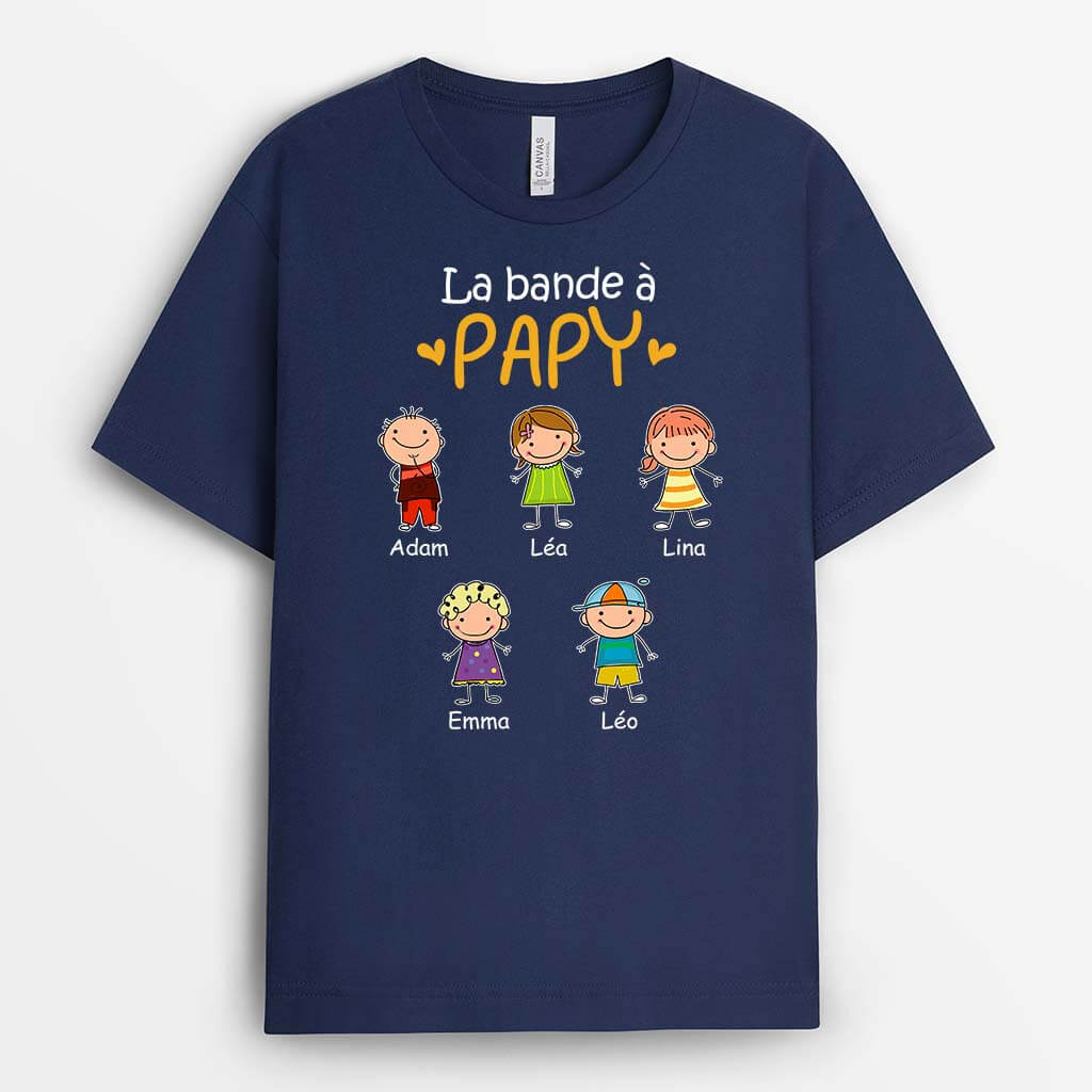 2231AFR2 t shirt la bande a papa papy version mince personnalise