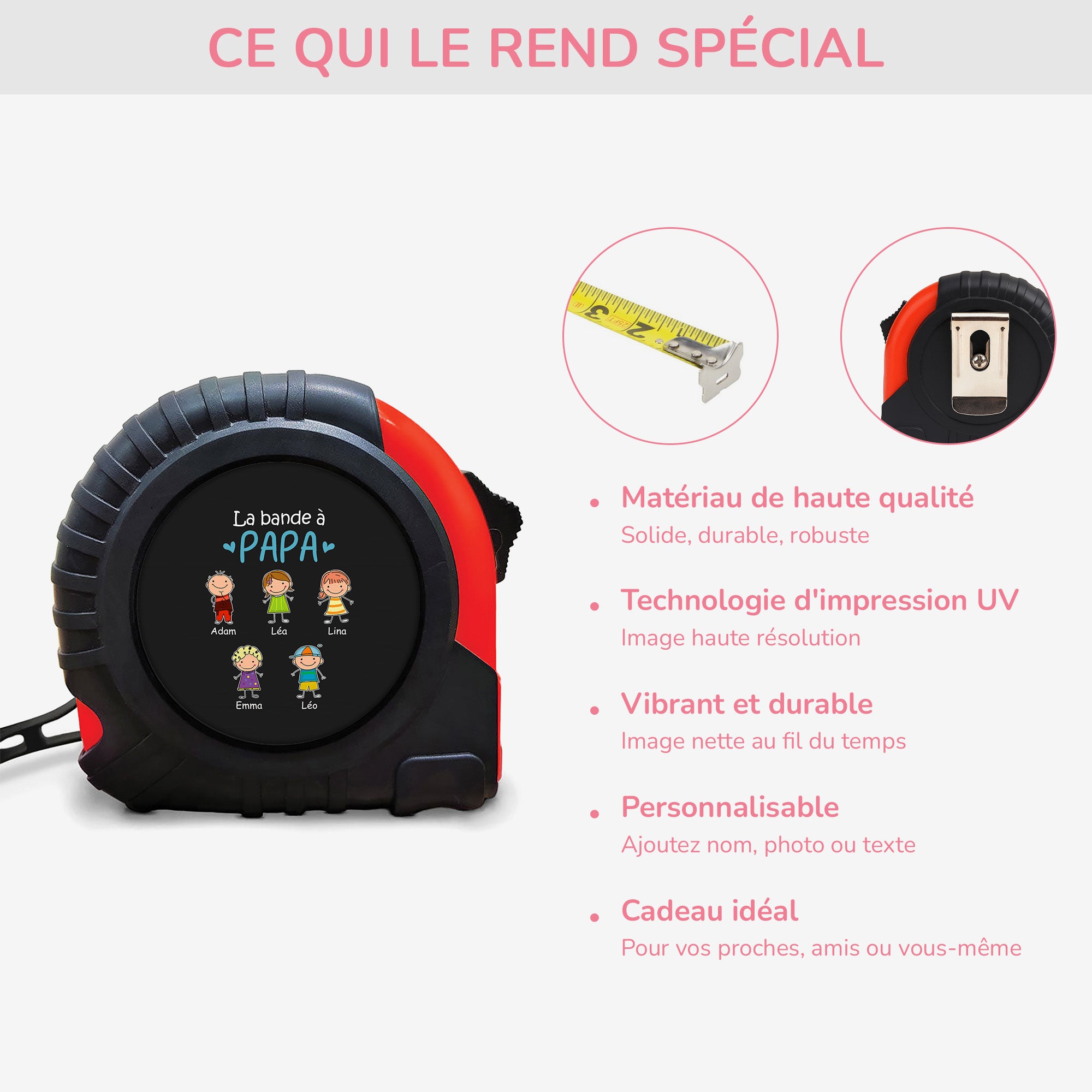 2231OFR4 metre ruban personnalisable la bande a papa version mince 2231okm5b