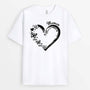 2240AFR1 t shirt maman coeur papillons version noir personnalise