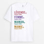 2250AFR1 t shirt legende mariee maman mamie depuis version pastel personnalise