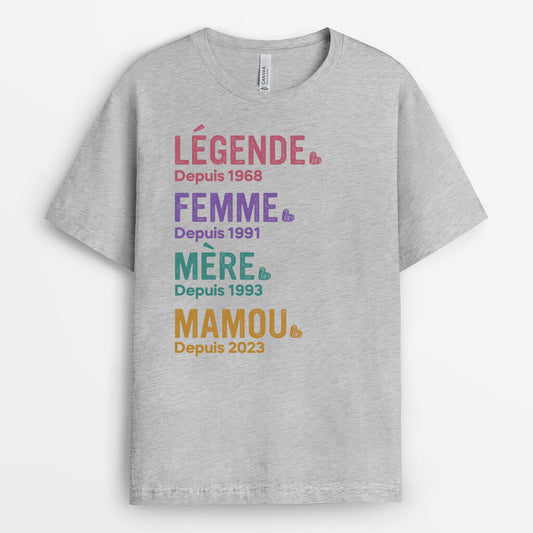 2250AFR1 t shirt legende mariee maman mamie depuis version pastel personnalise_2