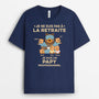 2258AFR1 t shirt je ne suis pas a la retraite version papa papy pyjama personnalise