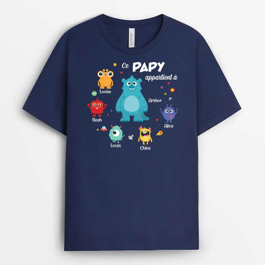 2262AFR2 t shirt ce papa appartient a version lunivers des monstres personnalise