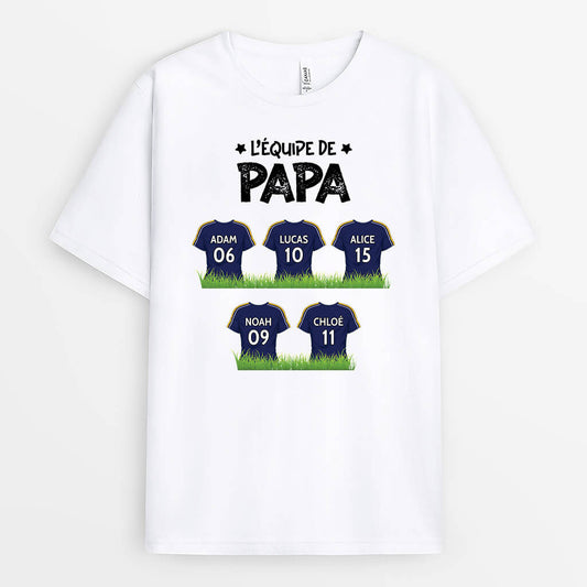 2263AFR1 t shirt lequipe de papa avec maillots de foot personnalise