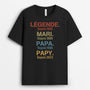 2266AFR1 t shirt legende mari papa papy simple personnalise