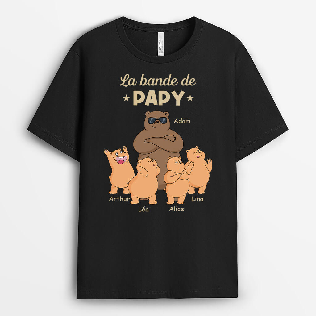 2278AFR1 t shirt la bande a maman mamie ours malin personnalise_2