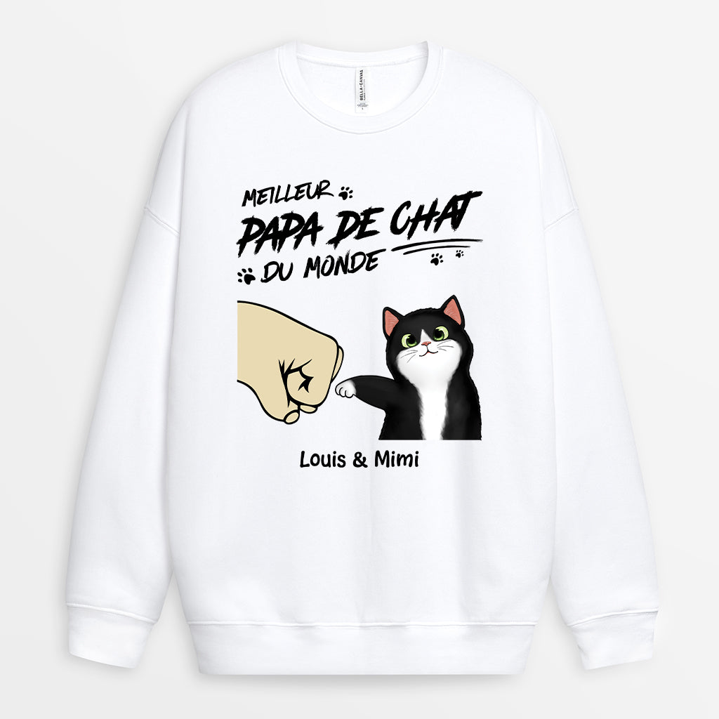 2279WFR1 sweatshirt personnalise meilleure maman chat 2279w5l5d